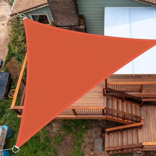 Tenda parasole impermeabile con blocco UV, 6 x 6 x 6 m, triangolare, resistente, per patio, giardino, cortile, copertura ombreggiante esterna resistente all'acqua