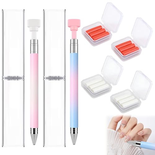 HAPPOW Set di penne per diamond painting, 2 penne a cera ricaricabili e 4 lattine di pasta adesiva, accessori per diamante, strumento di posizionamento diamantato, per fai da te e nail art