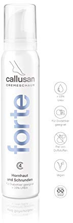 Callusan Forte Cremeschaum - Pflege bei Hornhaut, Intensivpflege, >15% Urea, Shea-Butter, feuchtigkeitsspendend, frei von Duft- und Farbstoffen - 300 ml