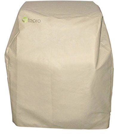 tepro Universal Abdeckhaube für Grillwagen, Klein, Wetterfest, Wasserabweisend, mit UV-Schutz, aus strapazierfähigem Polyethylen, Maße ca. 104,1 x 48,3 x 101,6 cm, Beige