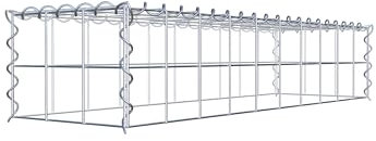 GABIONA Cestino di Pietra Gabbione Maglie rettangolari, 10 x 10 cm, profondità 30 cm, Cestino per la Coltivazione di Tipo 3, Chiusura a Spirale, con zincatura galvanica