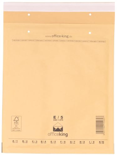 verpacking 100 Luftpolstertaschen Versandtaschen Luftpolsterumschlag E5, Innenmaß: 220 x 265mm, Braun Versandverpackung Polsterumschläge selbstklebend geeignet für DIN B5+