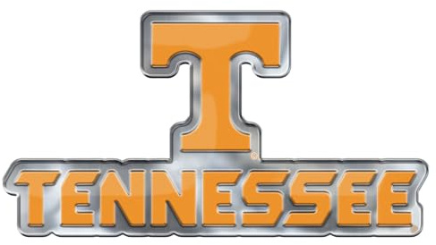 FANMATS 60657 Tennessee Volunteers Heavy Duty Aluminum Embossed Color Emblem, Auto Emblem Decal - Alternate