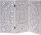 Meinposten Holzornament weiß 60x45 cm Fensterdeko Shabby Landhaus Mandala Holz Holzbild eckig Ornament Paravant