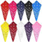 FEPITO 10 Stück Paisley Bandanas Verschiedene Cowboy Bandanas Unisex Neuheit Print Head Wrap Schal Armband für Erwachsene und Kinder (10 Farben)