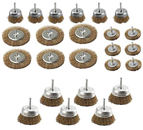 Backbayia 24pcs Electric Scrubber Cleaning Brush Disc Drill/Grinding Brush