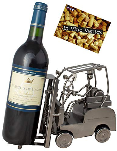Brubaker portabottiglie di Vino portabottiglie per Vino impilatore Driver Decorazione Oggetto Metallo Bottiglia Stand con Biglietto di Auguri per Il Vino Presente