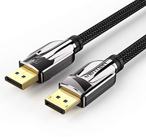 VENTION 8K DisplayPort Cable 1.4 (DP to DP Cable) DisplayPort to DisplayPort Cable 2M, Support 3D, 8K@60Hz, 4K@144Hz, 32.4Gbps, Compatible with Gaming Monitor, Graphic Card, HDTV, PC