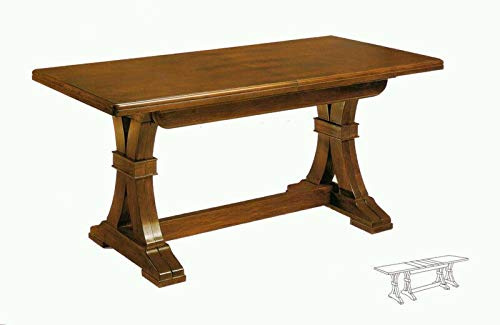 Mar.c.a. Design - Table Salle à Manger rectangulaire Extensible Bois Massif 180-360 cm Table Bois Noyer Style Arte povera Made in Italy