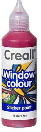 Tophobby Window-Color-Premiumfarbe Fensterfarben frei wählbar auch Konturenfarbe (DUNKELROT)