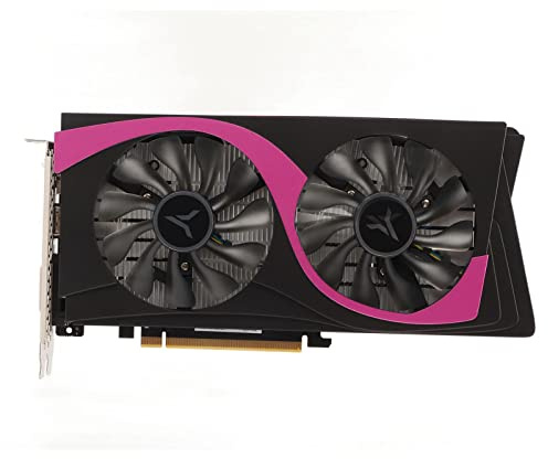 Annadue Desktop Computer Graphics Card, GDDR6 1530MHz/1785MHz 6G 192bit Gaming Graphics Card, PCI Express 3.0, GTX1660 Super-6G D6 GB PC Graphics Games Card, Support/DP/DVI-D