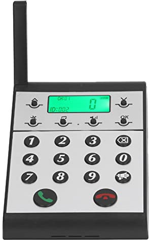 Telefono Interfono Senza Fili, Interfono a Distanza di 1000 M Vivavoce Forte Anti-interferenza per l'hotel (Nero)