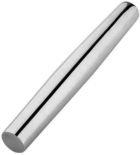 ACiyD mattarelli 2 Pezzi in Acciaio Inox Pealing Pin Famiglia Peal Dough Strumento di Cottura Antiaderente Gnocchi Pasta mattarello (Dimensioni : Small) (S)