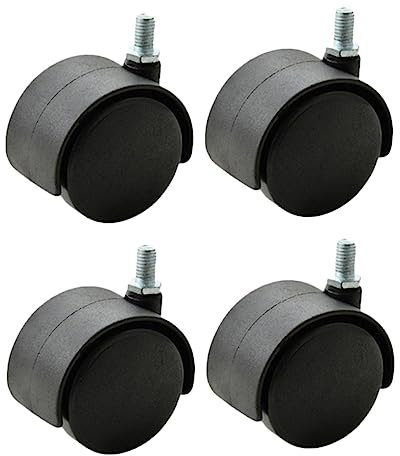 MAGICLULU 4stücke Stuhlrollen Ersatz Computerstuhlrollen Für Büro Und Zuhause Heavy Duty Caster Wheels Ohne Bremse Für Teppich Laminat Vinyl