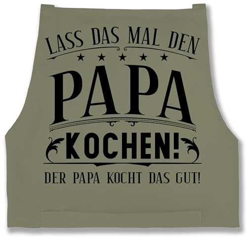 Shirtracer - Schürze - Kochschürze - Herren 1 - Lass das mal den Papa kochen I Geschenk Kochen I Hobbykoch