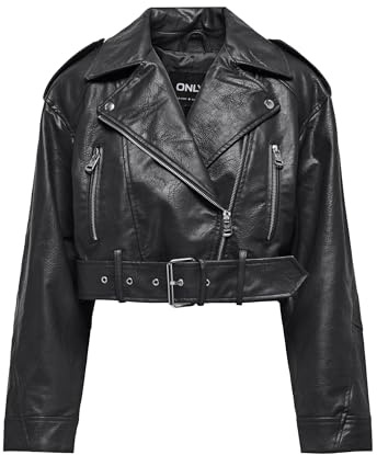 ONLY Synthetic Leather Jacket ONLVERA Synthetic Leather Jacket Black S Black S