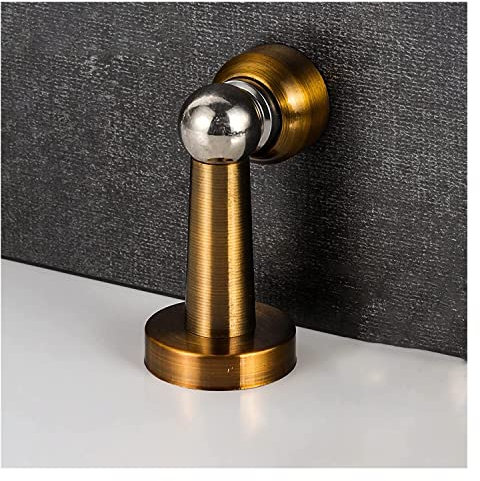 Türstopper Wandtürstopper, bodenstehender Türstopper, magnetischer Türstopper, Türstopper aus gebürstetem Edelstahl, unsichtbarer Türstopper (Farbe: Silber) (Rotbronze)