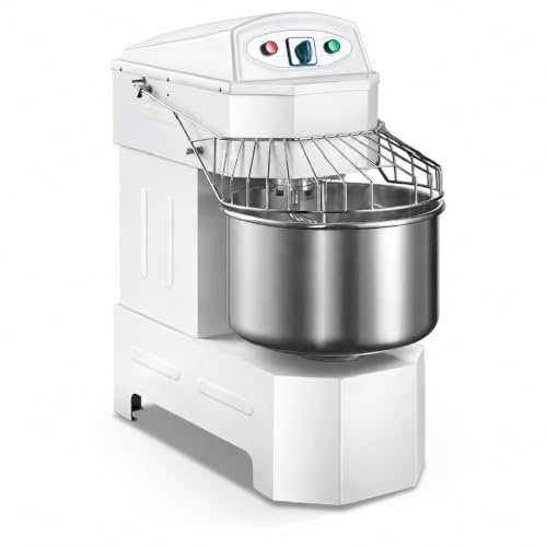 CVS Commercial Double Action 30L Dough Mixer Machine 2.2KW 220V | 12KG Capacity | Spiral Speed 125/250RPM | Heavy Duty Professional Stainless Steel Bowl 12.5/25 RPM Rotation Speed
