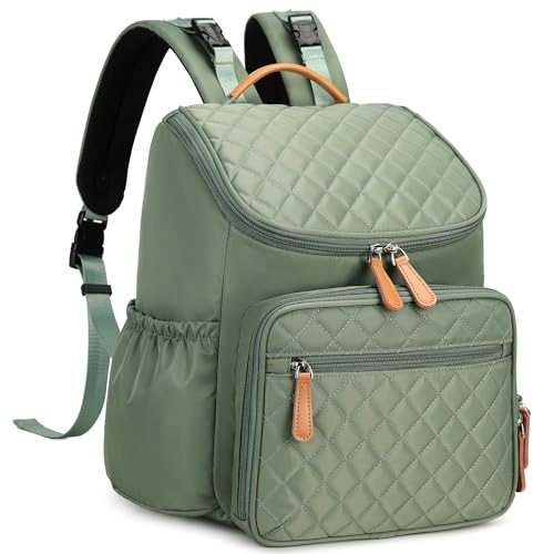 LORADI Sac à dos de couches léger, cadeau pour baby shower, Green