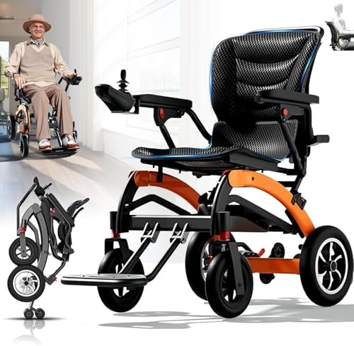 Silla de ruedas eléctrica todo terreno para adultos y personas mayores, plegable portátil ultraligera, batería de 10 AH, alcance de 20 km, aprobada por aviación