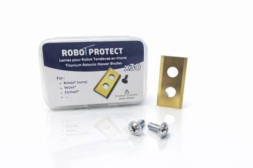 Pack de 30 Lames Lames en Acier avec revêtement Titane de Tondeuse Robot avec vis – Lames de Rechange universelles