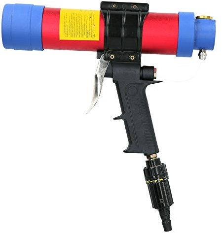 310ML Air Caulking Guns, Pneumatic Glass Glue Guns, Adjustable Glass Glue Sealant Guns, Silicone Guns, 6Bar Working Pressure, Aluminum, for Glass, Bathtubs, Tanks