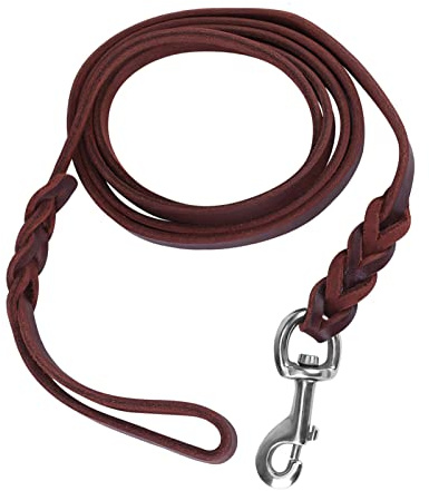 Cintura di Cistina e Cuoio con Cintura per Cani, Guinzaglio di Cani Robusto e Resistente per L'addestramento da Corsa, Controlla Facilmente il Tuo (La lunghezza del materiale è