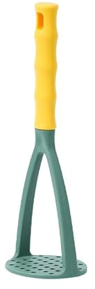 PP Plastic Potato Masher Tool - Durable Kitchen Utensil for Smooth Mashed Potatoes, Food & Vegetables - Dishwasher Safe, Non-Slip Ergonomic Handle - BPA Free & Food Grade Material (Green)