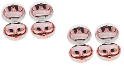 BESTYASH 4pcs Plastic Lenses Boxes Portable Lens Cases for Contacts Lens Box Plastic Contacts Holder Eye Care Kit Holder Eye Case for Storing