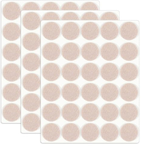 HNR 20mm Felt Furniture Pads for Hardwood Floors - 90 Pcs 3mm Thick Self Adhesive Chair Leg Felt Pads, Floor Protector Pads for Furniture Feet (Beige)