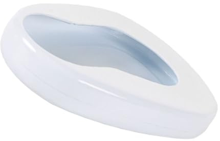 PACKOVE Tragbarer Bettpfannen Urinal Toilettenstuhl Konturierte Form Hautfreundliches aus Emaille Flüssigkeitsdicht für Bettlägerige Patienten und Ältere Menschen Praktische Pflege Zuhause