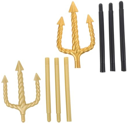 Abaodam 2pcs Lightweight Halloween Devil Trident Costume Prop Cosplay Pitch Forks for Adults Portable Performance Accessory for Party Stage Circus Shows