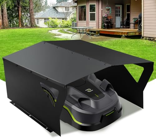 Jaxguom Mähroboter Garage, Garage för gräsklipparrobotar av galvaniserat stål, skydd mot vind och väder för gräsklipparrobotar, skyddar gräsklipparroboten mot UV-strålning, gräsklipparrobot tak