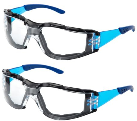 GYTFOG 2 Pair Safety Glasses, Anti Fog Safety Goggles for Work, Eye Protection Glasses with Protective Lenses, Foam-Lined Comfort Frame, Work & DIY Safety Glasses, Garden Gardening
