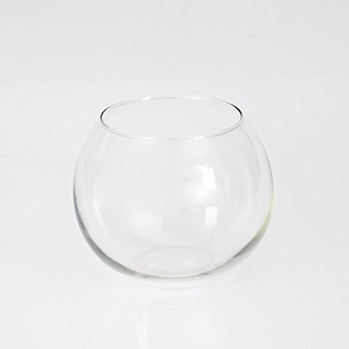 innaGLAS Vase Rond - Photophore Boule Tobi, en Verre Transparent, 12cm, Ø 14cm - Vase en Verre Transparent - Bougeoir Rond