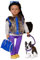 Lori Puppe Ilyssa und Hund Indigo – Mini Puppe 15 cm mit Puppenkleidung und schwarzen langen Haaren, Tasche, Sonnenbrille – Spielzeug für Kinder ab 3 Jahre