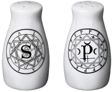 Alchemy Gothic Salz- und Pfeffer-Set: S & P, Kunststoff, Gewürzset, Salz- und Pfefferstreuer