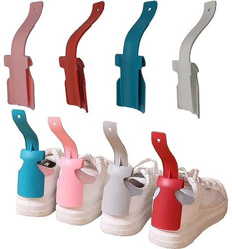 SUQ 4PCS Lazy Shoe Helper, Shoe Lifting Helper, Wear Shoe Helper, Lazy Shoes Helper for Easy to Wear Shoes, for Seniors, Disabled, Woman and Man for Everyday Use