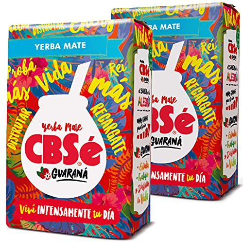 CBSé Yerba Maté Thé avec Guaraná 1 kg (0,5 kg x 2) | Thé maté d'Argentine | Boisson revigorante et énergisante