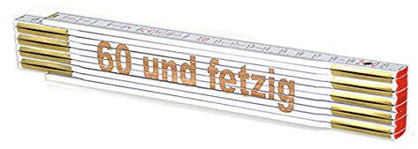 Zollstock mit Namens-Gravur zum auswählen - personalisiert - Lasergravur - Geschenk - Mann - Vatertag - Geburtstag -, Zollstöcke:60 UND FETZIG