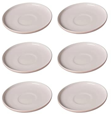 Ritzenhoff & Breker Kaffeeuntertassen-Set Jasper, 6-teilig, ø 15 cm, Rosé, Steinzeug