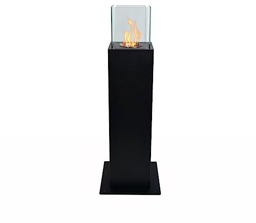 Divina Fire Chimenea de bioetanol de jardín biochimenea para exterior Capri 70 negra