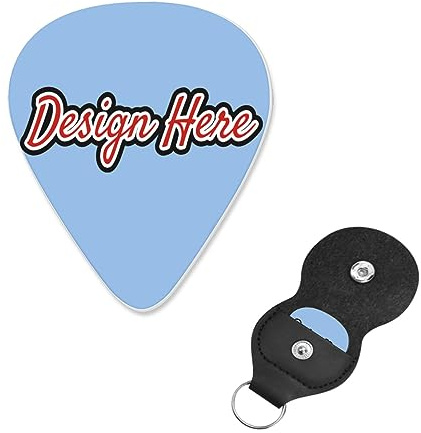 Gitarrenplektrum, personalisierbar, mit Fototext, für Akustikgitarre, Violine, Ukulele, Bass, 6 Stück