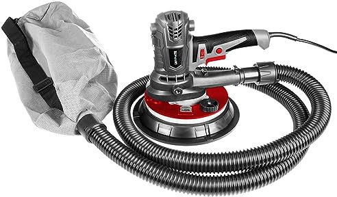 GRAPHITE Trockenbauschleifer Scheppach Wand & Deckenschleifer - 1400-2700 RPM Variable Geschwindigkeit Schleifpapier LED-Licht - 900 W, Scheibengröße 180 mm - Profi Gipsschleifer