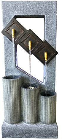LQSSA Fontaine d'eau de Jardin extérieure, becs verseurs, Fontaine d'extérieur, Cascades sur Pied, fontaines pour la Maison et la Cour Decoration