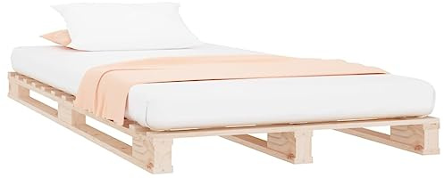 vidaXL Letto a Pallet 90x190 cm Single in Legno Massello di Pino