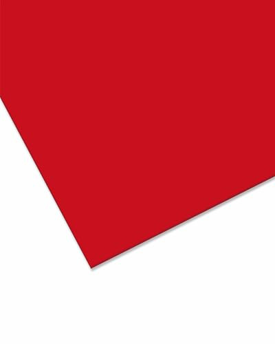 nattmann Plexiglas® GS 3C01 Plaque en verre acrylique incassable polyvalente et incassable pour objets lumineux et plus encore, 25 x 50 cm, rouge foncé transparent