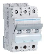 NGN316 Disjoncteur tripolaire Hager 16A - 6-10kA - courbe D - 3 modules - NGN - Bornes alignées à vis
