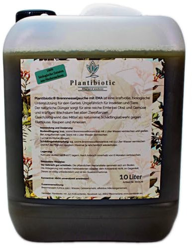 Organischer Dünger für alle Pflanzen, Gemüsedünger flüssig aus Brennnessel Konzentrat, Brennesseljauche mit EMa angereichert, Tomatendünger (10 Liter)