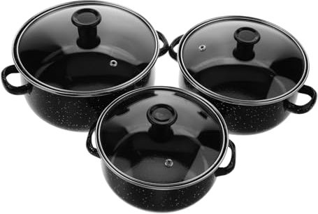 WATIIFUFU Mini Soup Pot Vintage Style Enamel Cooking Pot for Kitchen for Cooking Use As Enamel Sauce Pan Handle